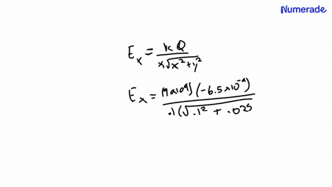 a-charged-line-extends-from-y250-mathrmcm-to-y-250-mathrmcm-the-total-charge-distributed-uniformly-along-the-line-is-650-mathrmnc-2