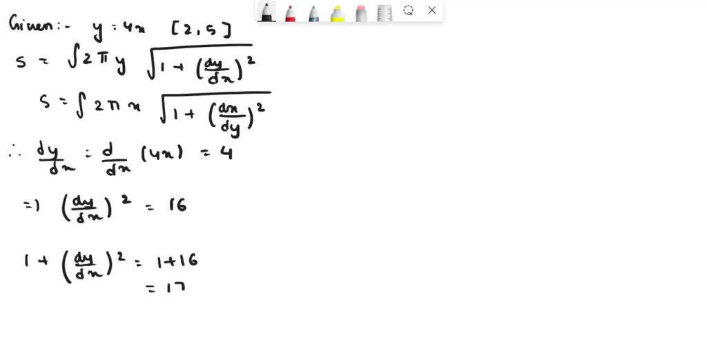 SOLVED: A frustum of a cone is generated by revolving the graph of y ...