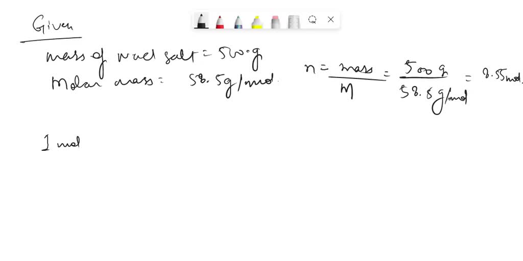 SOLVED How many formula units of sodium chloride are there in 500.0 g