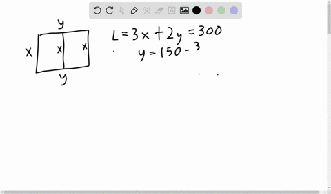 a-rancher-has-300-feet-of-_-fencing-to-enclose-two-adjacent-rectangular-pieces-of-land-write-an-equation-that-relates-length-and-width-to-the-total-given-distance-use-your-equation-in-ia-to-69698