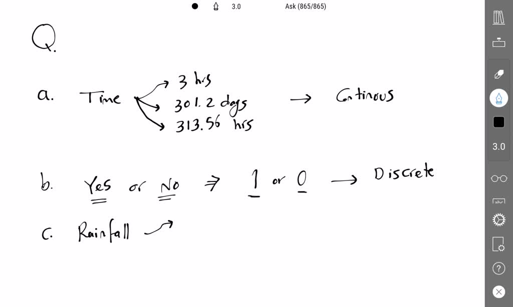 SOLVED Determine whether the following value is a continuous random