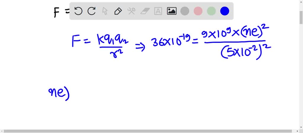 SOLVED: Calculate the excess number of electrons on each of two similar ...