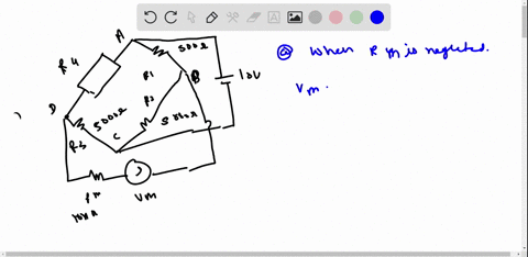 bridge-circuit-as-shown-in-figure-1-is-used-to-measure-the-value-of-the-unknown-resistance-ru-of-a-strain-gauge-of-nominal-value-500-0-the-output-voltage-measured-across-points-db-in-the-bri-63787