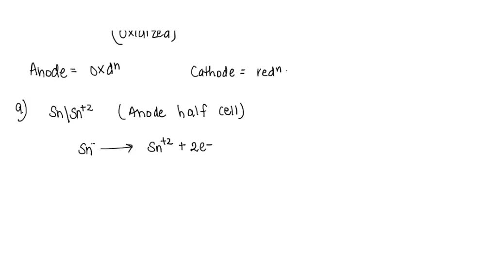 SOLVED: An iron/tin galvanic cell is constructed. An iron strip is ...
