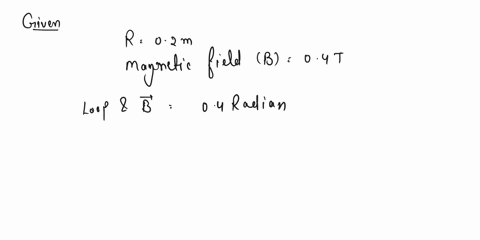 a-circular-loop-of-radius-of-02-m-is-rotating-in-a-uniform-external-magnetic-field-of-04-t-at-a-certain-instant-the-angle-between-the-plane-of-the-loop-and-the-magnetic-field-vector-is-04-ra-73946