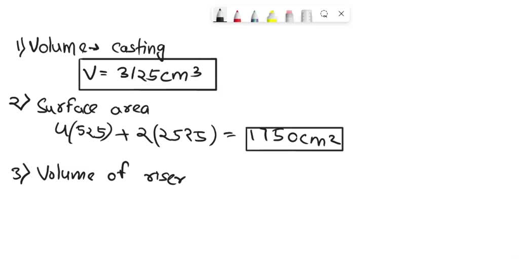 Calculate the size of a cylindrical riser (with the same height and