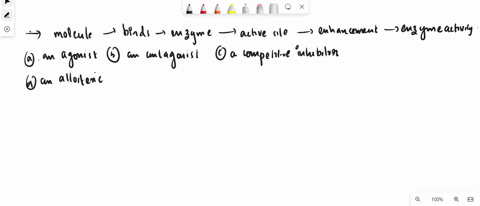 a-molecule-that-binds-to-an-enzyme-far-away-from-the-active-site-and-results-in-an-enhancement-increase-of-the-enzyme-activity-is-most-likely-an-agonist-an-antagonist-a-competitive-inhibitor-99381