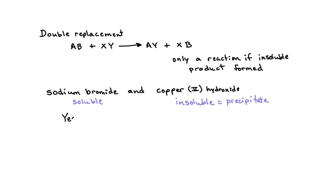 SOLVED Complete the table below by deciding whether precipitate forms