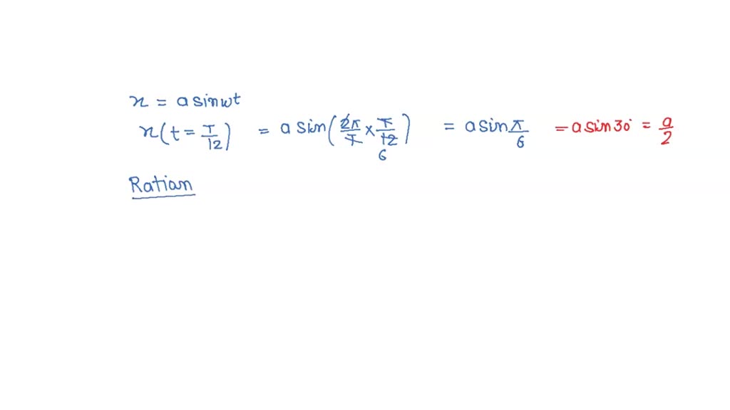 SOLVED A particle starts oscillating simple harmonically from its equilibrium position. Then