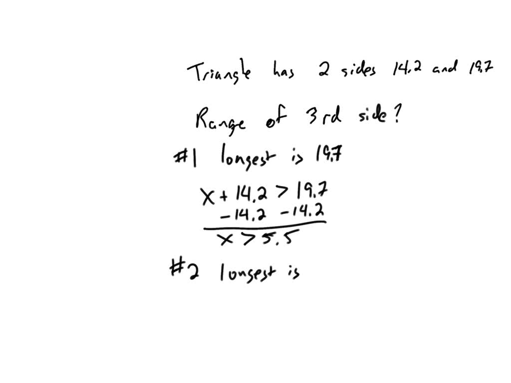 SOLVED: 'A triangle has two sides of length 13.1 and 11.4. What