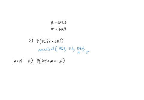 -a-population-of-values-has-a-normal-distribution-with-1076-and-o-634-a-random-sample-of-size-n-129-is-drawn-a-find-the-probability-that-a-single-randomly-selected-value-is-between-909-and-1-57749