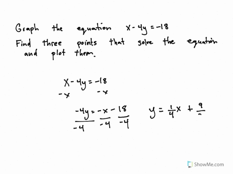 graph-the-linear-equation-find-three-points-that-solve-the-equation-then-plot-them-on-the-graph-equation-x-4y-18-51557