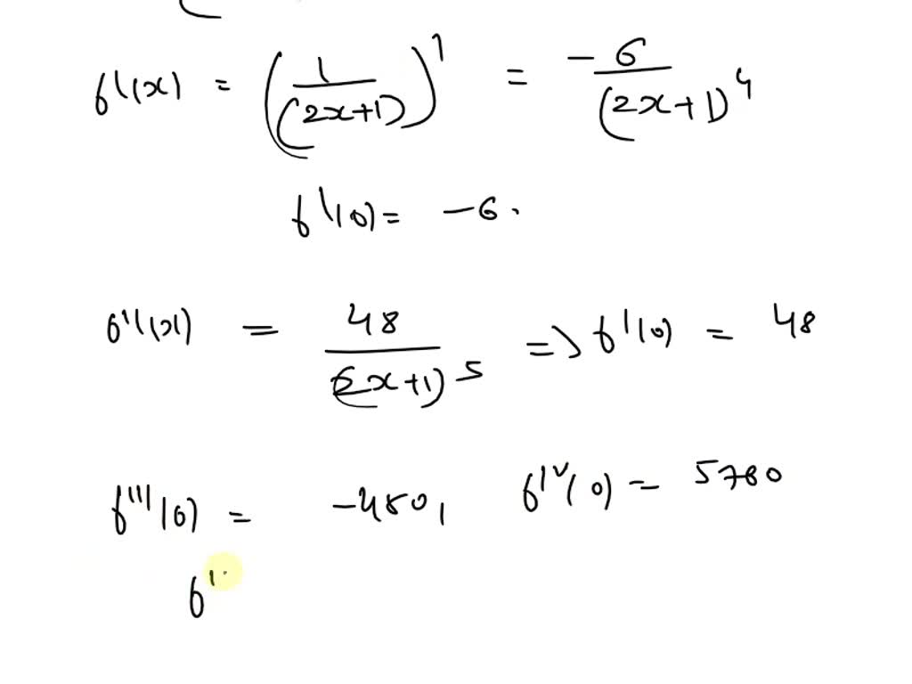 SOLVED: 02 Find the Maclaurin Series expansion for the function, f(x) 1 ...