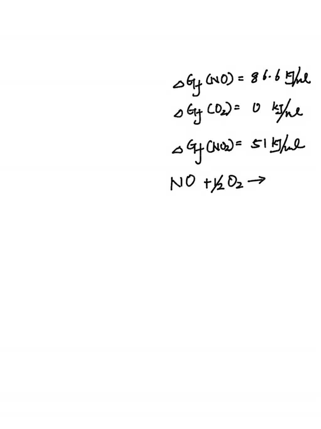 SOLVED: Part A Consider the oxidation of NO to NO2: NO(g)+12O2(g)→NO2(g ...