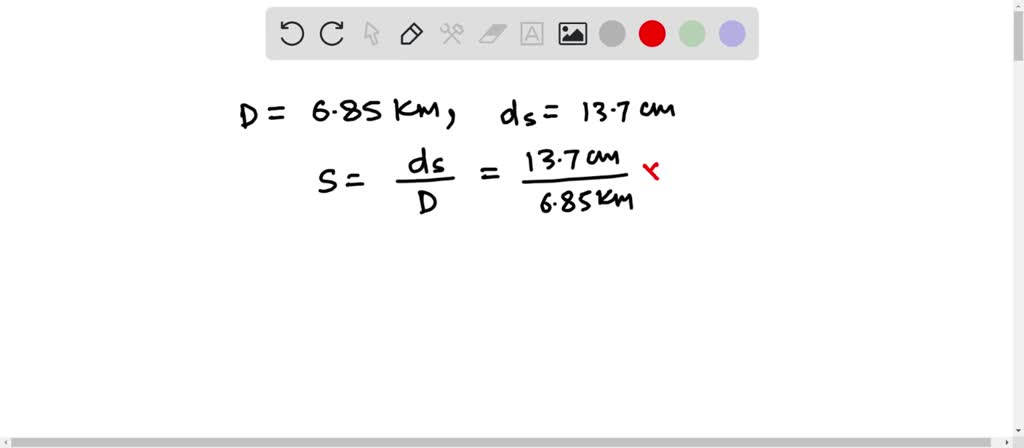 SOLVED: The measured distance on the ground between two points is 6.85 ...