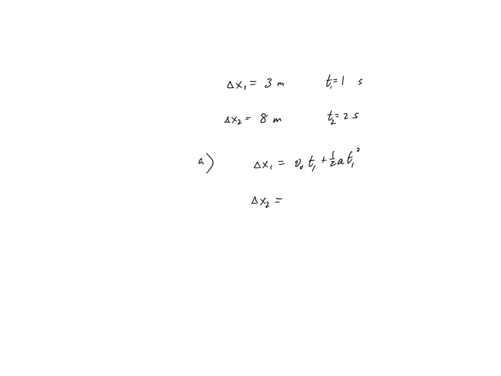 SOLVED: body moving with a constant acceleration travels the distances ...