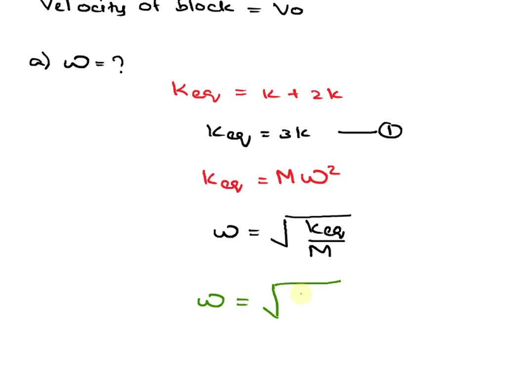 '(3 points) A block of mass M slides without friction between two