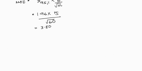a-simple-random-sample-of-60-items-resulted-in-a-sample-mean-of-80the-population-standard-deviation-is-15-acompute-the-95-confidence-interval-for-the-population-mean-round-your-answers-to-on-88073