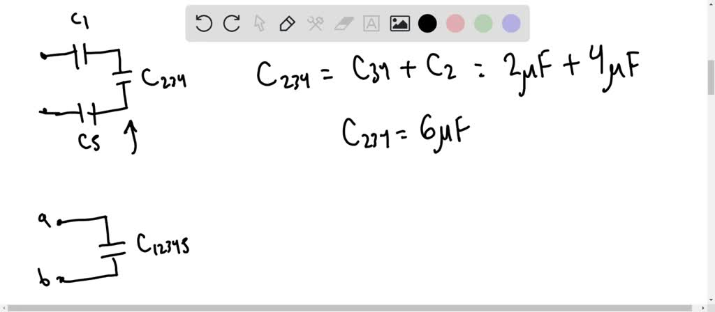 SOLVED: In the figure (Figure 1), C1 = C5 = 8.6 ?F and C2= C3 = C4 = 4. ...