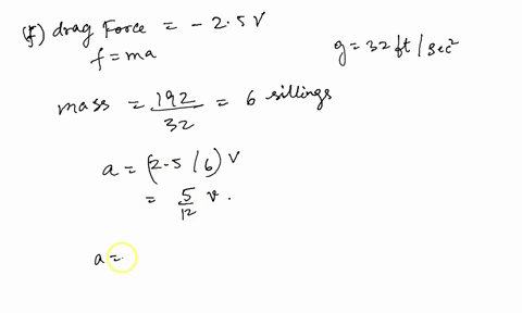 a-firefighter-who-weighs-192-lb-slides-down-an-infinitely-long-fire-pole-that-exerts-a-frictional-resistive-force-with-magnitude-proportional-to-her-speed-with-constant-of-proportionality-k-05744