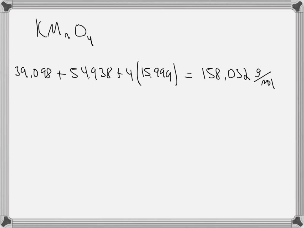 SOLVED What is the percent composition by mass of Mn in potassium
