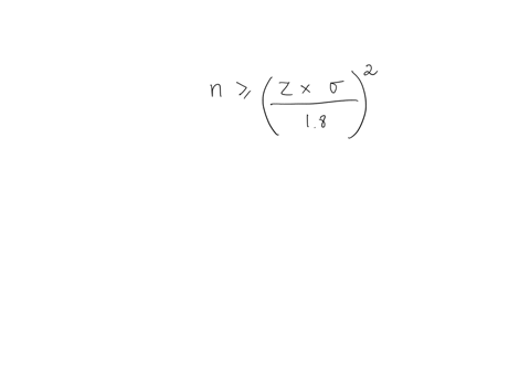 what-is-the-minimum-sample-size-required-to-estimate-a-population-mean-with-95-confidence-when-the-desired-margin-of-error-is-18-the-population-standard-deviation-is-known-to-be-1092-multipl-61915