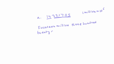 Write the following numbers in words a 14321705 b...