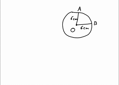 an-arc-_-ab-ol-a-circle-centre-0-and-radius-6-cm-has-length-zcm-given-that-the-chord-ab-has-slength-6-cm-find-the-value-of-l-giving-answer-in-terms-ol-your-44385