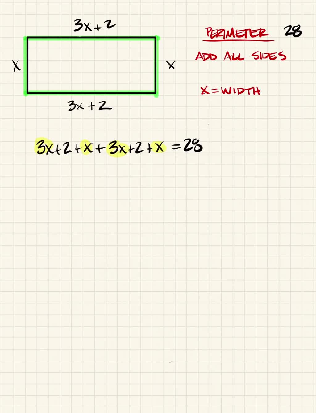 solved-the-length-of-a-rectangle-is-2-more-than-3-times-the-width-and