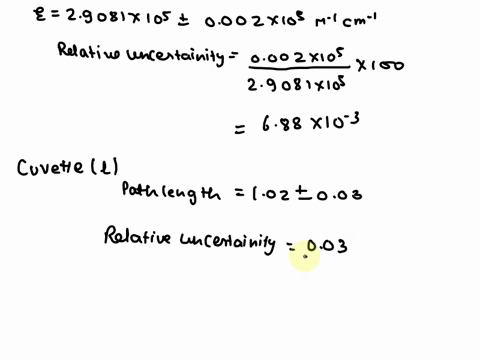 in-spectrophotometry-the-beer-lambert-law-relates-the-absorbance-of-a-sample-at-a-given-wavelength-to-concentration-by-the-following-formula-2-ebc-you-synthesize-a-new-dye-with-molar-absorpt-84912