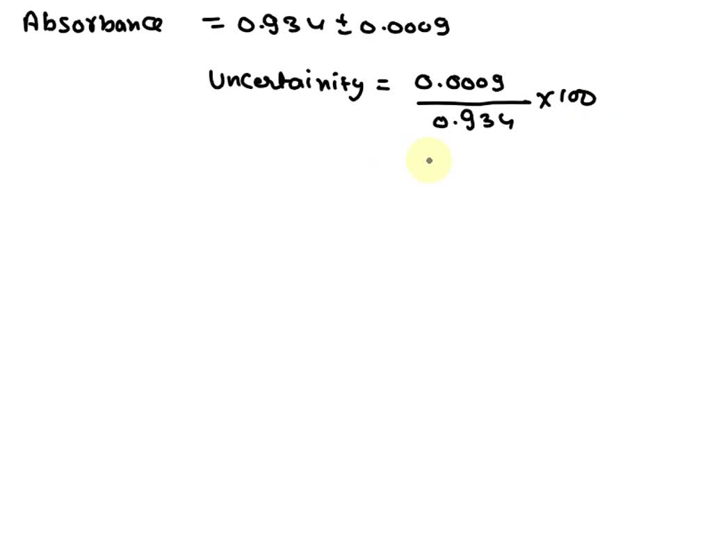 SOLVED In spectrophotometry, the BeerLambert law relates the