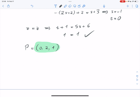 find-the-point-of-intersection-of-the-lines-xt-y-t2-zt1-and-x2-s2-ys3-z5-s6-and-then-find-the-plan-6-45327