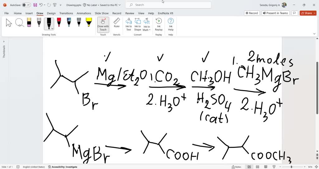 SOLVED: Draw the major organic product of each of the reaction ...