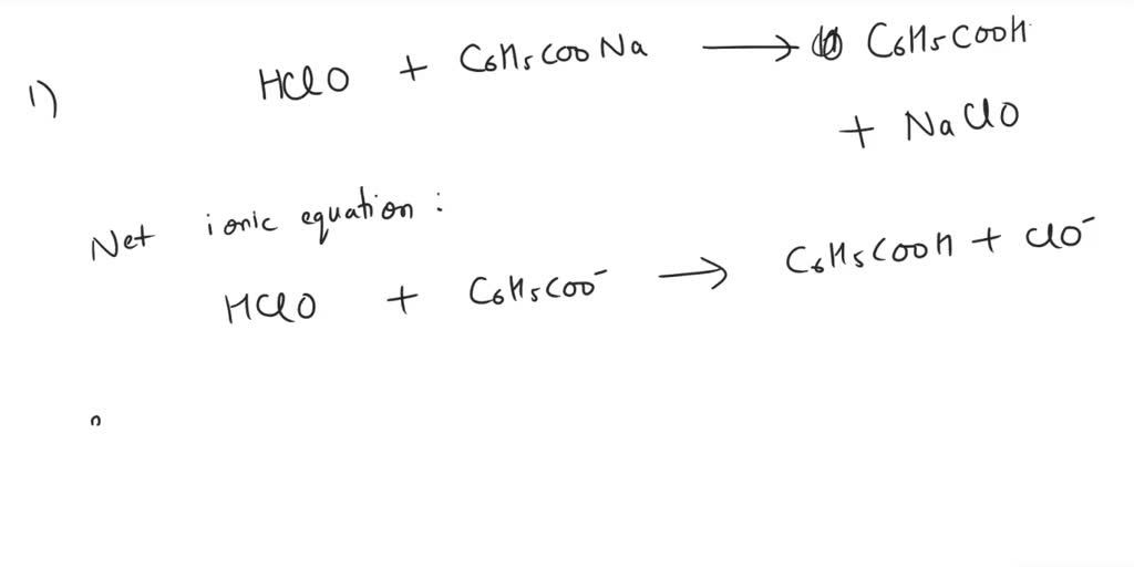 SOLVED: Given the following information: Hypochlorous acid: HCIO ...