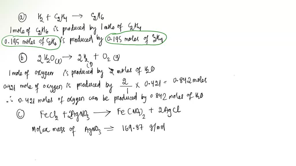 SOLVED According to the following reaction how many moles of