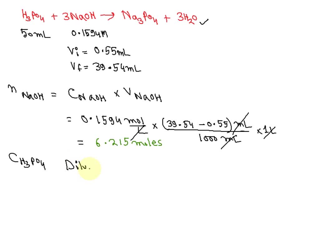 SOLVED Post LAB AcidBase Titration Name Dale Write the balanced