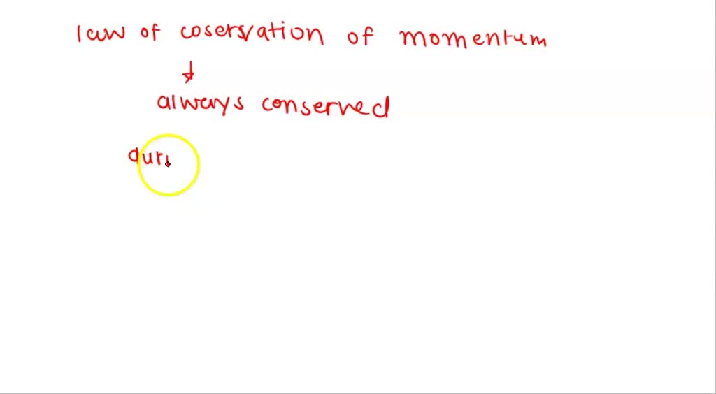 SOLVED Your friend says that the law of momentum conservation is