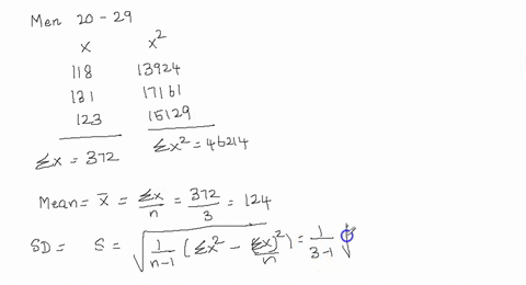 Find the coefficient of variation for each of the two sets...