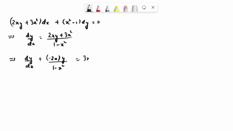 1-show-that-the-first-order-ode-2xy-3x2dx-x2-1dy-0-is-exact-then-use-the-appropriate-method-to-find-the-general-solution_-03039