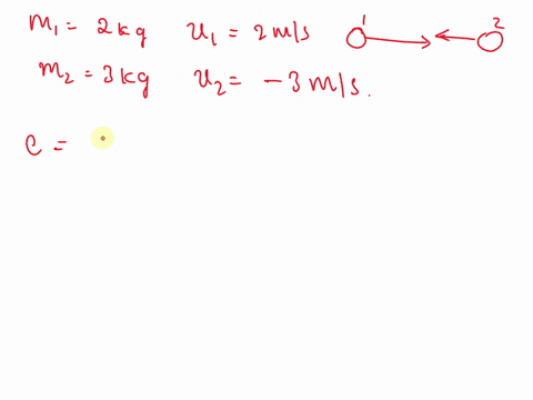 two-balls-of-masses-2-kg-and-3-kg-are-moving-with-velocities-2-ms-and-3-ms-towardseach-other-if-the-coefficient-of-restitution-is-05-find-the-velocity-of-the-two-balls-afterimpact-39882