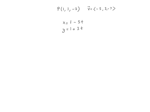 find-parametric-equations-for-the-line-described-belowthe-line-through-the-point-p1-1-2-parallel-to-the-vector-5i3j-7k-a-x-5t-1-y-3t-1-z-7t-2-bx-5t-1-y-3t-1-z-7t-2-cx-5t-1-y-3t-1-z-7t-2-dx-5-93364
