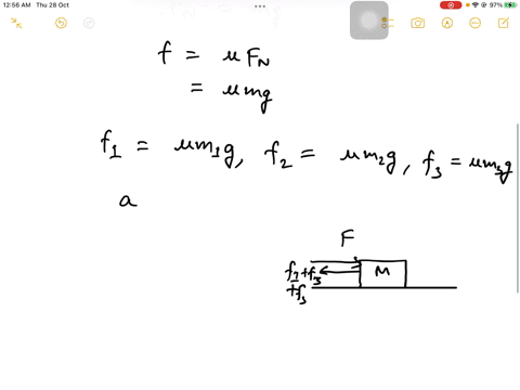 the-figure-below-shows-a-system-of-three-blocks-with-masses-m1-2kgmz-3-kg-andmz-4-kg-moving-together-over-a-rough-horizontal-surface-with-coefficient-of-kinetic-friction-01-under-the-influen-98272