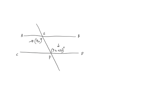 in-the-accompanying-diagram-ab-is-parallel-to-cd-ef-intersects-ab-at-eand-cd-fifmzaef-4x-and-mzefd-3r-20-find-x-as-4x8-3x-2028-d-85382