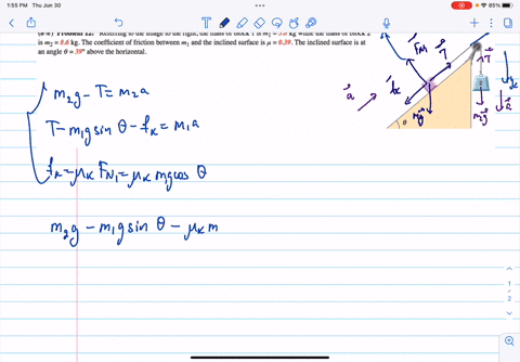 part-a-write-an-equation-for-the-magnitude-of-this-systems-acceleration-use-the-variables-from-the-problem-statement-together-with-g-for-acceleration-from-gravity-in-order-to-write-your-equation-par-2
