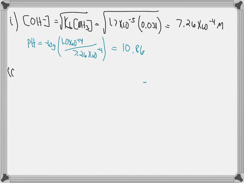 calculate-the-ph-of-a-0031-m-solution-of-the-following-compounds-i-nh3-kbnh3-17-x-10-5-ii-hclo-kahclo-40-x-10-8-iii-hcn-kahcn-62-x-10-10-53905