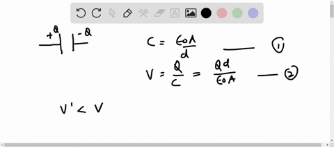 a-charge-q-is-placed-on-the-plates-of-a-capacitor-which-is-then-disconnected-from-the-outside-world-the-separation-between-the-plates-is-changed-and-it-is-found-that-the-voltage-across-the-p-49342