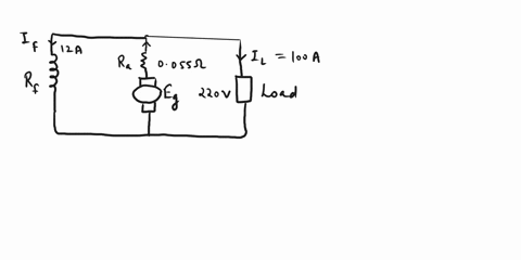 370-a-shunt-generator-has-a-full-load-current-of-100a-at-220v-stray-losses-are-1000w-and-the-shunt-field-current-is-12a-the-armature-resistance-including-the-brushes-is-0055-ohm-calculate-th-10302