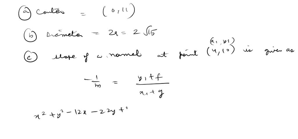 solved-the-equation-of-a-circle-is-given-as-x2-y2-12x-22y-152