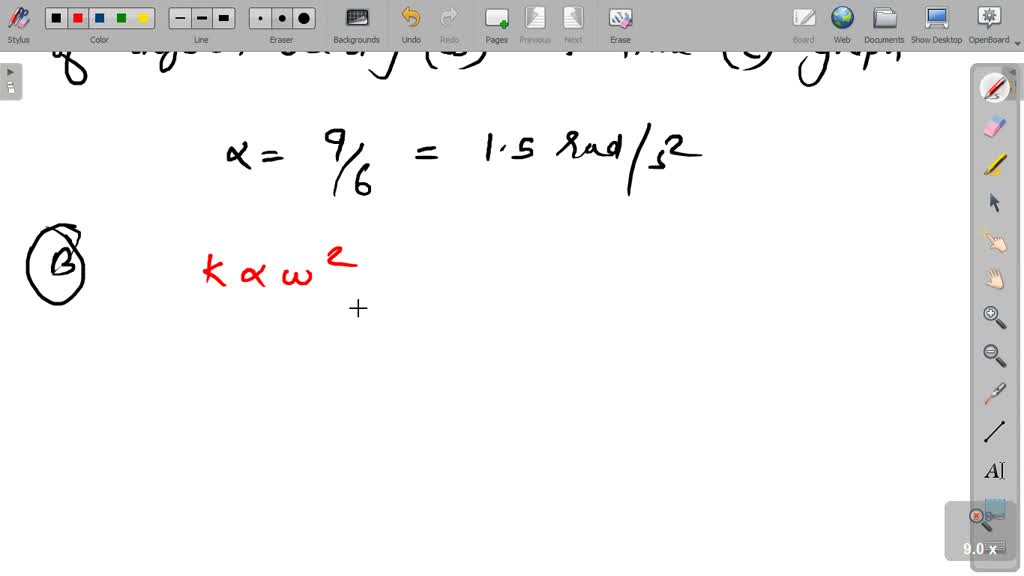 SOLVED: The Figure Gives Angular Speed Versus Time For A Thin Rod That ...