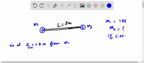 1a-200-m-rod-of-negligible-mass-connects-two-small-objects-the-mass-of-one-object-is-100-kg-and-the-mass-of-the-other-is-unknown-the-center-of-mass-of-this-system-is-on-the-bar-at-a-distance-57506